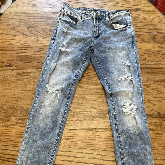 Distressed Acid Wash American Eagle Jeans - Picture 1 of 3